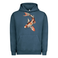 Pigment Midnight Navy Koi Fish Urban Hoodie - LillyAllenDesigns