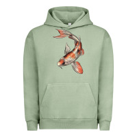 Pigment Oil Green Koi Fish Urban Hoodie - LillyAllenDesigns