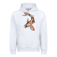 White Koi Fish Urban Hoodie - LillyAllenDesigns