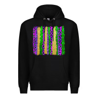 Black mardi gras brushstrokes Premium Hoodie - AdoDesignShop