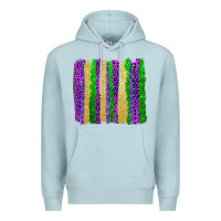 Blue Mist mardi gras brushstrokes Premium Hoodie - AdoDesignShop