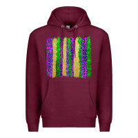 Burgundy mardi gras brushstrokes Premium Hoodie - AdoDesignShop