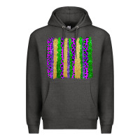 Charcoal Heather mardi gras brushstrokes Premium Hoodie - AdoDesignShop