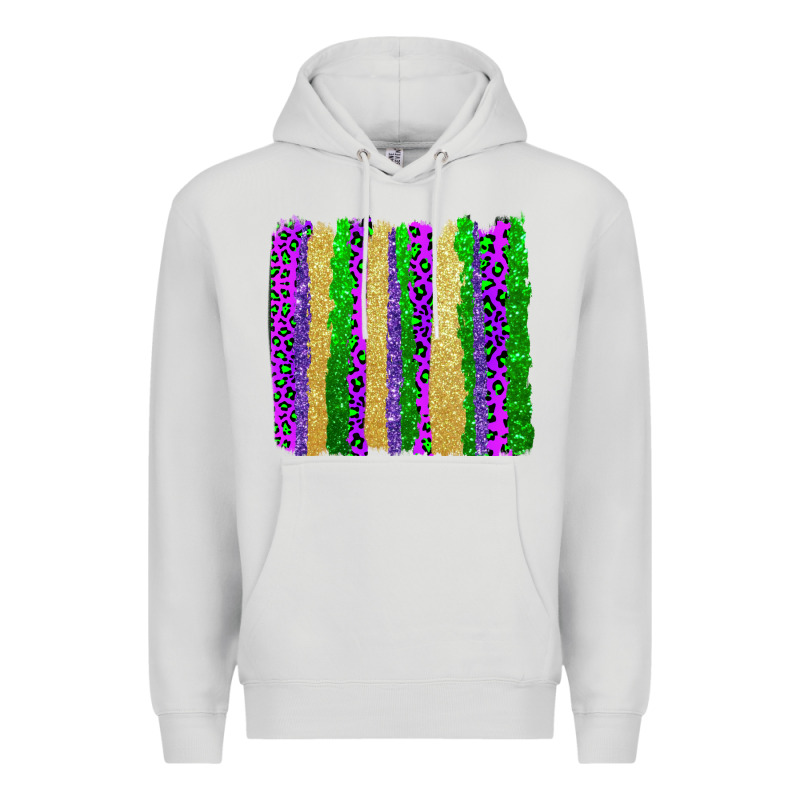 Mardi Gras Brushstrokes Premium Hoodie by AdoDesignShop | Teevron