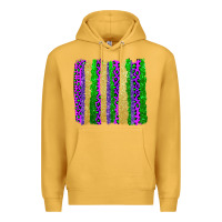 Mustard mardi gras brushstrokes Premium Hoodie - AdoDesignShop