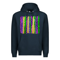 Navy mardi gras brushstrokes Premium Hoodie - AdoDesignShop