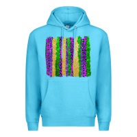 Ocean Blue mardi gras brushstrokes Premium Hoodie - AdoDesignShop