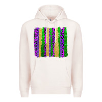 Pale Pink mardi gras brushstrokes Premium Hoodie - AdoDesignShop