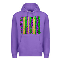 Purple mardi gras brushstrokes Premium Hoodie - AdoDesignShop