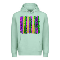 Seafoam mardi gras brushstrokes Premium Hoodie - AdoDesignShop