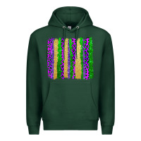 Sports Green mardi gras brushstrokes Premium Hoodie - AdoDesignShop