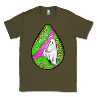 Army Green halloween ghost teardrop Classic Tee - BundleAndBundleShop