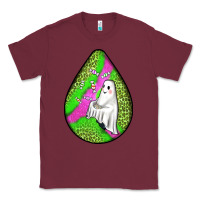 Burgundy halloween ghost teardrop Classic Tee - BundleAndBundleShop