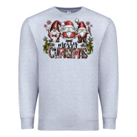 Heather Grey merry christmas Premium Sweatshirt - CowhideDigitalArt