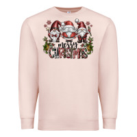 Pale Pink merry christmas Premium Sweatshirt - CowhideDigitalArt