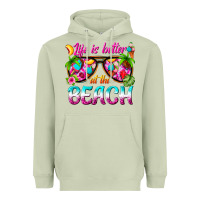 Matcha life is better at the beach Heavyweight Hoodie - texasbilliewilder