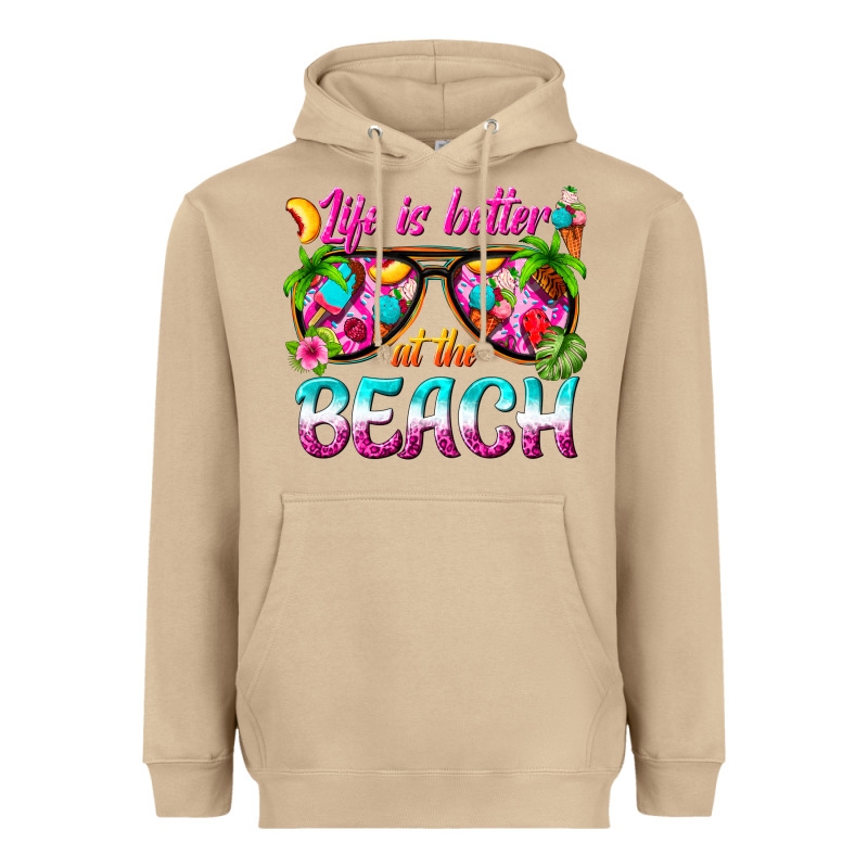 Life Is Better At The Beach Heavyweight Hoodie by texasbilliewilder | Teevron