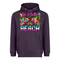 Plum life is better at the beach Heavyweight Hoodie - texasbilliewilder