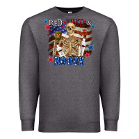 Charcoal Heather Red white boozy 4th of july Premium Sweatshirt - CowGirlArtShop