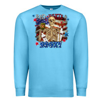 Ocean Blue Red white boozy 4th of july Premium Sweatshirt - CowGirlArtShop