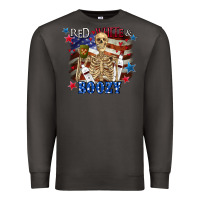 Smoke Red white boozy 4th of july Premium Sweatshirt - CowGirlArtShop