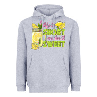 Heather Grey life is  make it sweet Heavyweight Hoodie - texasbilliewilder
