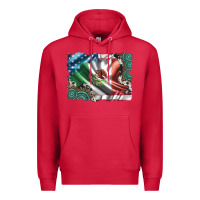 Usa And Mexico Flag With Leopard Cowhide And Gemstone Background Premium Hoodie | Teevron