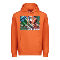 Carrot usa and mexico flag with leopard cowhide and gemstone background Premium Hoodie - Artiststas