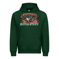 Forest Green legendary born free eagle Urban Hoodie - NancyCooperArtShop