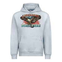 Heather Grey legendary born free eagle Urban Hoodie - NancyCooperArtShop