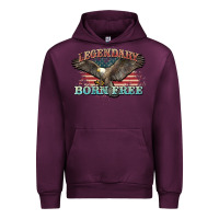 Mauve Wine legendary born free eagle Urban Hoodie - NancyCooperArtShop