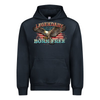 Navy legendary born free eagle Urban Hoodie - NancyCooperArtShop