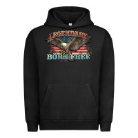 Pigment Black legendary born free eagle Urban Hoodie - NancyCooperArtShop
