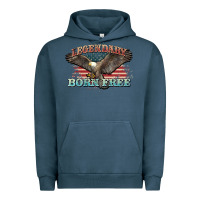 Pigment Midnight Navy legendary born free eagle Urban Hoodie - NancyCooperArtShop