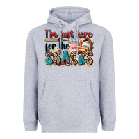 Heather Grey i'm just here for the snacks Heavyweight Hoodie - Zillion Design Studio