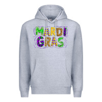 Heather Grey mardi gras Premium Hoodie - AdoDesignShop