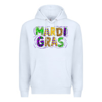White mardi gras Premium Hoodie - AdoDesignShop
