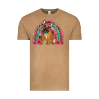 Vintage Camel french bulldog floral rainbow Vintage Tee - Artiststas