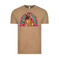 French Bulldog Floral Rainbow Vintage Tee | Teevron