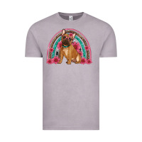 Vintage Zinc french bulldog floral rainbow Vintage Tee - Artiststas