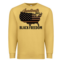 Antique Gold juneteenth 1865 black freedom Premium Sweatshirt - HRA Design Shop