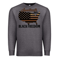 Charcoal Heather juneteenth 1865 black freedom Premium Sweatshirt - HRA Design Shop