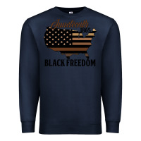 Navy juneteenth 1865 black freedom Premium Sweatshirt - HRA Design Shop