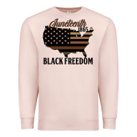 Pale Pink juneteenth 1865 black freedom Premium Sweatshirt - HRA Design Shop