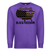 Purple juneteenth 1865 black freedom Premium Sweatshirt - HRA Design Shop