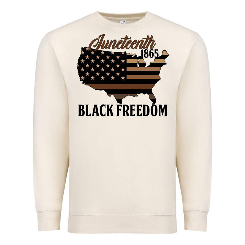 Juneteenth 1865 Black Freedom Premium Sweatshirt by HRA Design Shop | Teevron