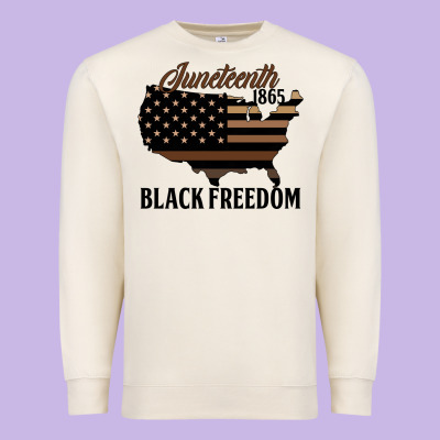 Juneteenth 1865 Black Freedom Premium Sweatshirt Designed By Hra Design Shop
