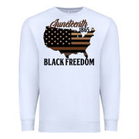 White juneteenth 1865 black freedom Premium Sweatshirt - HRA Design Shop
