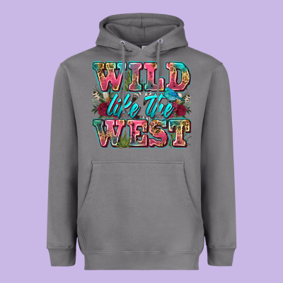 Wild Like The West Heavyweight Hoodie Designed By Zillion Design Studio