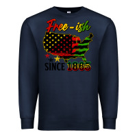 Navy free ish since 1865 Premium Sweatshirt - HRA Design Shop